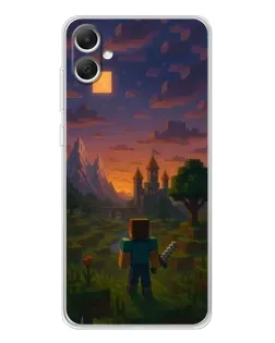 Чехол для Samsung Galaxy A06 с картинкой «Стив у башни»