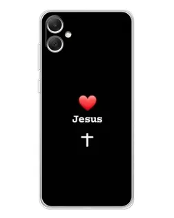 Чохол для Samsung Galaxy A06 з картинкою «Серце - Jesus»
