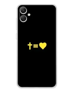 Чохол для Samsung Galaxy A06 з картинкою «Серце та Хрест»