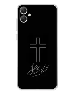 Чохол для Samsung Galaxy A06 з картинкою «Графічний хрест Jesus»