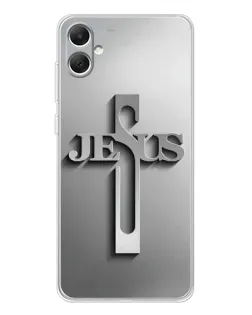Чохол для Samsung Galaxy A06 з картинкою «Металевий хрест Jesus»
