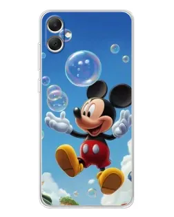 Чехол для Samsung Galaxy A06 с картинкой «Mickey и мыльные пузыри»