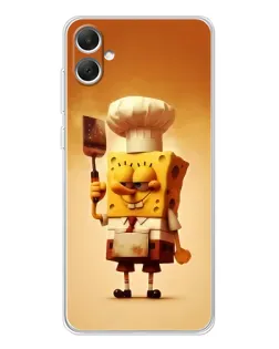 Чехол для Samsung Galaxy A06 с картинкой «Губка Боб повар»