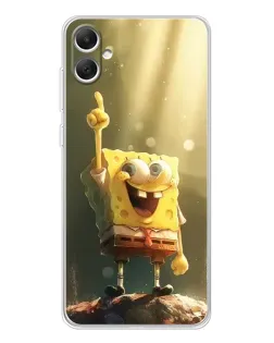 Чехол для Samsung Galaxy A06 с картинкой «Сияющий Спанч Боб»