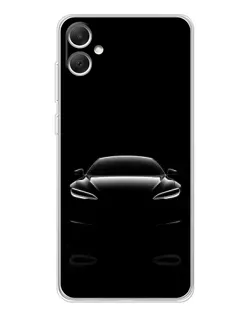 Чохол для Samsung Galaxy A06 з картинкою «Силует Tesla Night»