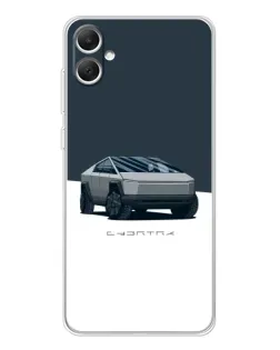 Чохол для Samsung Galaxy A06 з картинкою «Сріблястий Cybertruck Tesla»