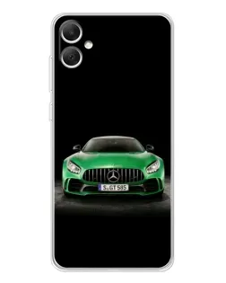 Чехол для Samsung Galaxy A06 с картинкой «Mercedes — неоновый лого»