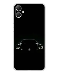 Чехол для Samsung Galaxy A06 с картинкой «Mercedes — силуэт авто» Чехол для Samsung Galaxy A06 с картинкой «Mercedes — силуэт авто»