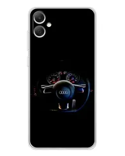 Чехол для Samsung Galaxy A06 с картинкой «Салон Audi — руль»