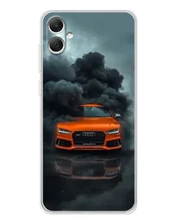 Чехол для Samsung Galaxy A06 с картинкой «Audi в облаках дыма»