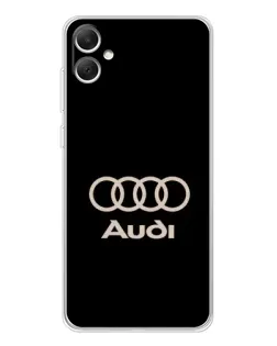 Чехол для Samsung Galaxy A06 с картинкой «Audi — золотой логотип»