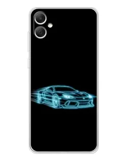 Чохол для Samsung Galaxy A06 з картинкою «Неоновий контур Lamborghini»