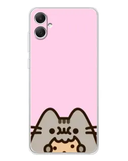 Чехол для Samsung Galaxy A06 с картинкой «Pusheen и печенье»