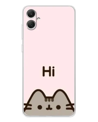 Чехол для Samsung Galaxy A06 с картинкой «Пушин говорит Hi» Чехол для Samsung Galaxy A06 с картинкой «Пушин говорит Hi»
