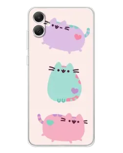 Чехол для Samsung Galaxy A06 с картинкой «Pusheen трио»