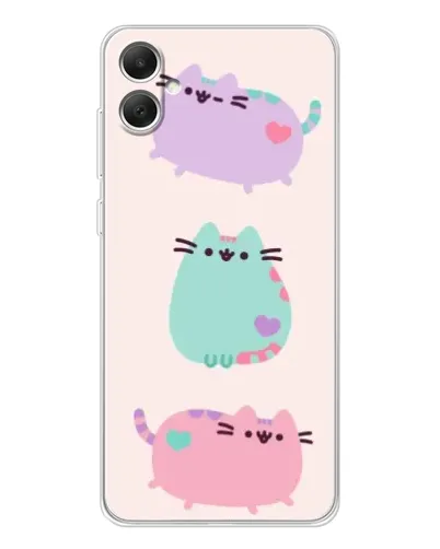 Чехол для Samsung Galaxy A06 с картинкой «Pusheen трио» Чехол для Samsung Galaxy A06 с картинкой «Pusheen трио»