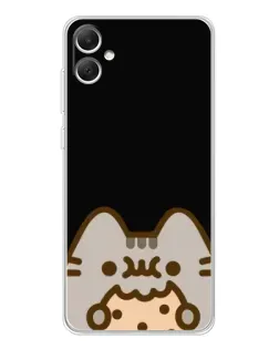 Чехол для Samsung Galaxy A06 с картинкой «Пушин на черном»