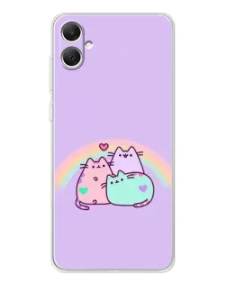 Чехол для Samsung Galaxy A06 с картинкой «Радужные Пушины»