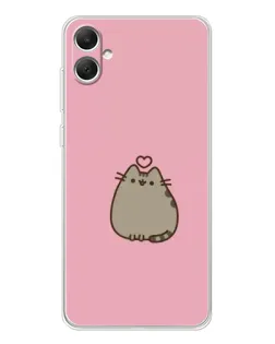 Чехол для Samsung Galaxy A06 с картинкой «Pusheen сердце»