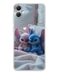 Чехол для Samsung Galaxy A06 с картинкой «Плюшевые Стич Ангел»