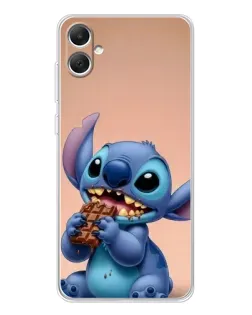 Чехол для Samsung Galaxy A06 с картинкой «Стич ест шоколад»