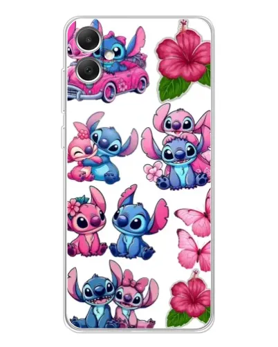 Чехол для Samsung Galaxy A06 с картинкой «Стикеры Stitch и Angel»