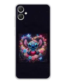 Чехол для Samsung Galaxy A06 с картинкой «Stitch в цветах»
