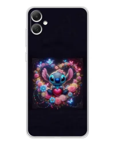 Чехол для Samsung Galaxy A06 с картинкой «Stitch в цветах»
