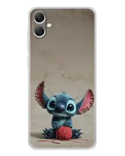 Чехол для Samsung Galaxy A06 с картинкой «Стич на коричневом фоне»