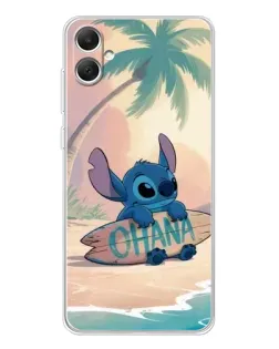 Чехол для Samsung Galaxy A06 с картинкой «Стич на серфе»