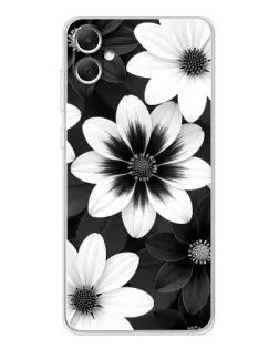 Чехол для Samsung Galaxy A06 с картинкой «Монохромные астры»