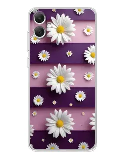 Чехол для Samsung Galaxy A06 с картинкой «Ромашки на фиолетовом»