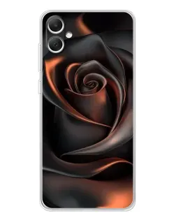 Чехол для Samsung Galaxy A06 с картинкой «Шелковая черная роза»