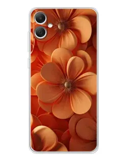 Чехол для Samsung Galaxy A06 с картинкой «Оранжевый макро цветок»