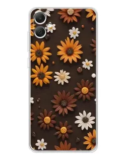 Чехол для Samsung Galaxy A06 с картинкой «Узор из маленьких подсолнухов»