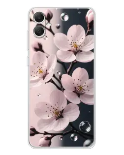 Чехол для Samsung Galaxy A06 с картинкой «Нежная сакура и капли»