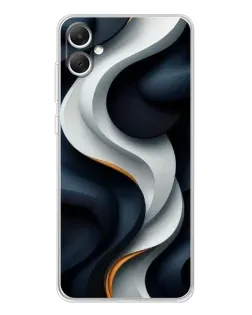 Чохол для Samsung Galaxy A06 з картинкою «Об'ємні чорно-білі стрічки»