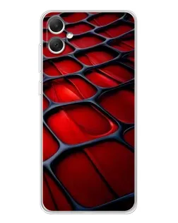 Чохол для Samsung Galaxy A06 з картинкою «Червона глянцева сітка»