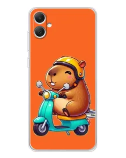 Чохол для Samsung Galaxy A06 з картинкою «Капібара на скутері»
