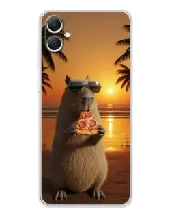 Чохол для Samsung Galaxy A06 з картинкою «Капібара з піцою»
