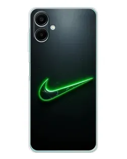 Чехол для Samsung Galaxy A07 с картинкой «Неоновый контур Nike»