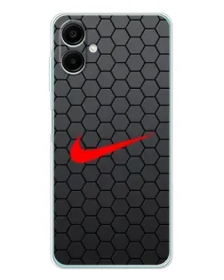 Чехол для Samsung Galaxy A07 с картинкой «Nike — карбоновая сетка»