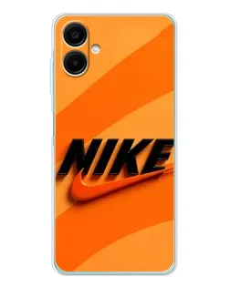 Чехол для Samsung Galaxy A07 с картинкой «Оранжевый драйв Nike»