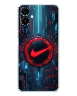 Чехол для Samsung Galaxy A07 с картинкой «Техногенный стиль Nike»