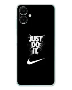 Чехол для Samsung Galaxy A07 с картинкой «Текстовый принт Nike»