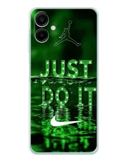 Чехол для Samsung Galaxy A07 с картинкой «Зеленый неоновый Nike»