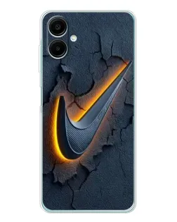 Чехол для Samsung Galaxy A07 с картинкой «Объемный логотип Найк»