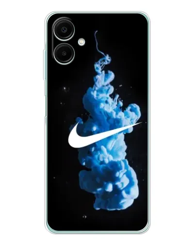 Чехол для Samsung Galaxy A07 с картинкой «Nike и синий дым» Чехол для Samsung Galaxy A07 с картинкой «Nike и синий дым»