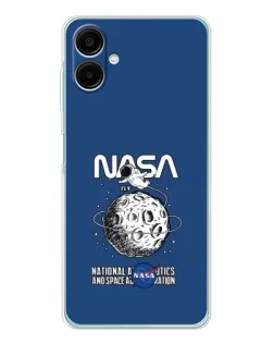 Чехол для Samsung Galaxy A07 с картинкой «NASA — лунная миссия»