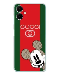 Чехол для Samsung Galaxy A07 с картинкой «Gucci — полосы и Микки»